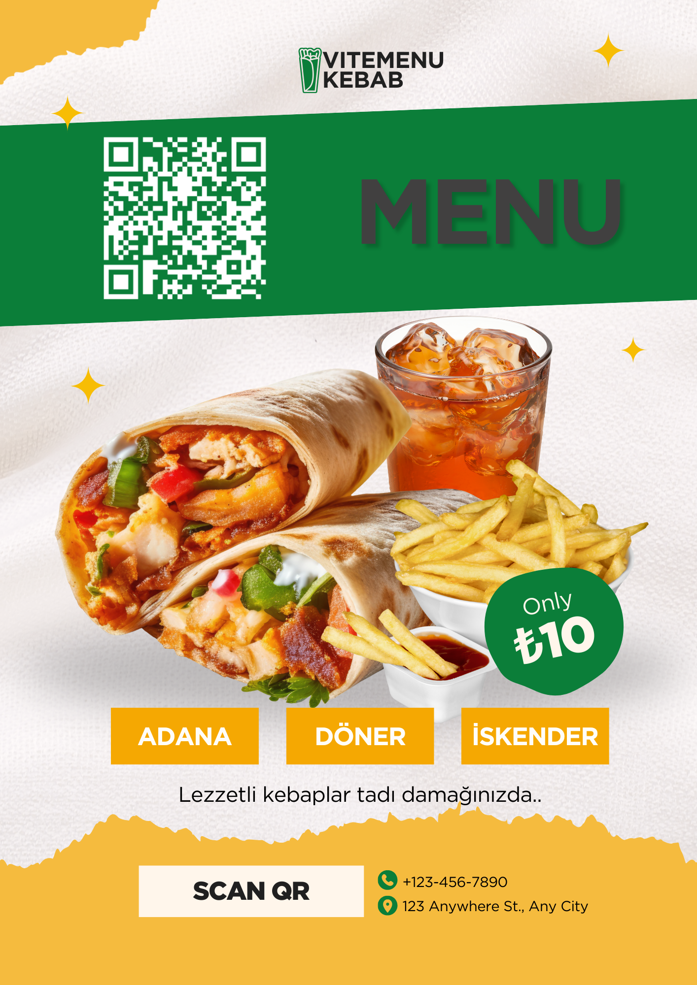 Kebap Menü Şablonu
